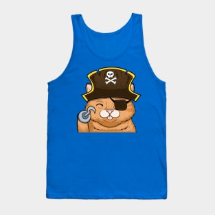 Funny cat halloween pirate Tank Top